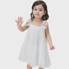 Pleated Chiffon Summer Princess Dress with Big Bow for Girls