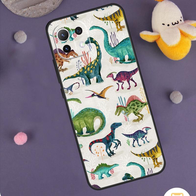 Милый Чехол с Динозавром Для Xiaomi 14 15 Ultra 13T 14T 15T 17 Pro Max POCO F5 F6 F7 X5 X6 X7 Pro F8 Ultra