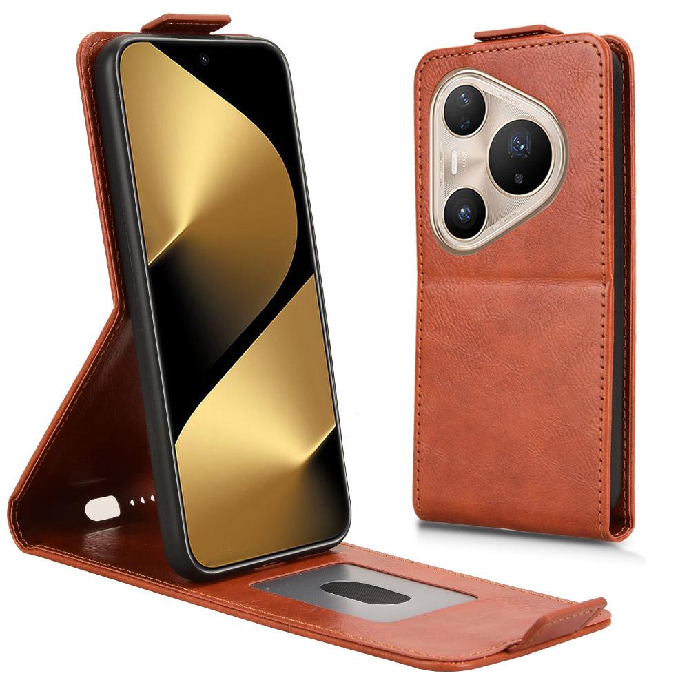 For Huawei Pura 80 Pro/80 Pro+ Stand Case Magnetic Clasp Vertical Flip Leather Phone Cover with Card Holder