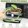 Крышка для микроволновой печи для еды, прозрачная крышка от брызг для микроволновой печи с ручкой и ящиком для хранения воды, крышки для 10-дюймовых тарелок, кухонные гаджеты и аксессуары