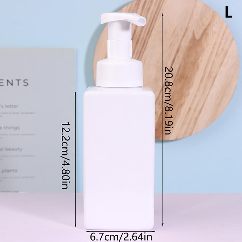 Refillable Square Mousse Foam Bottle 250/500ml Pump Liquid Soap Dispenser Hand Sanitizer Cosmetic Container for Kitchen