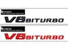 Подходит для Mercedes-Benz V8 BITURBO: Эмблема крыла, Двойной турбонаддув, Задняя эмблема, Надпись, Наклейки на автомобиль.