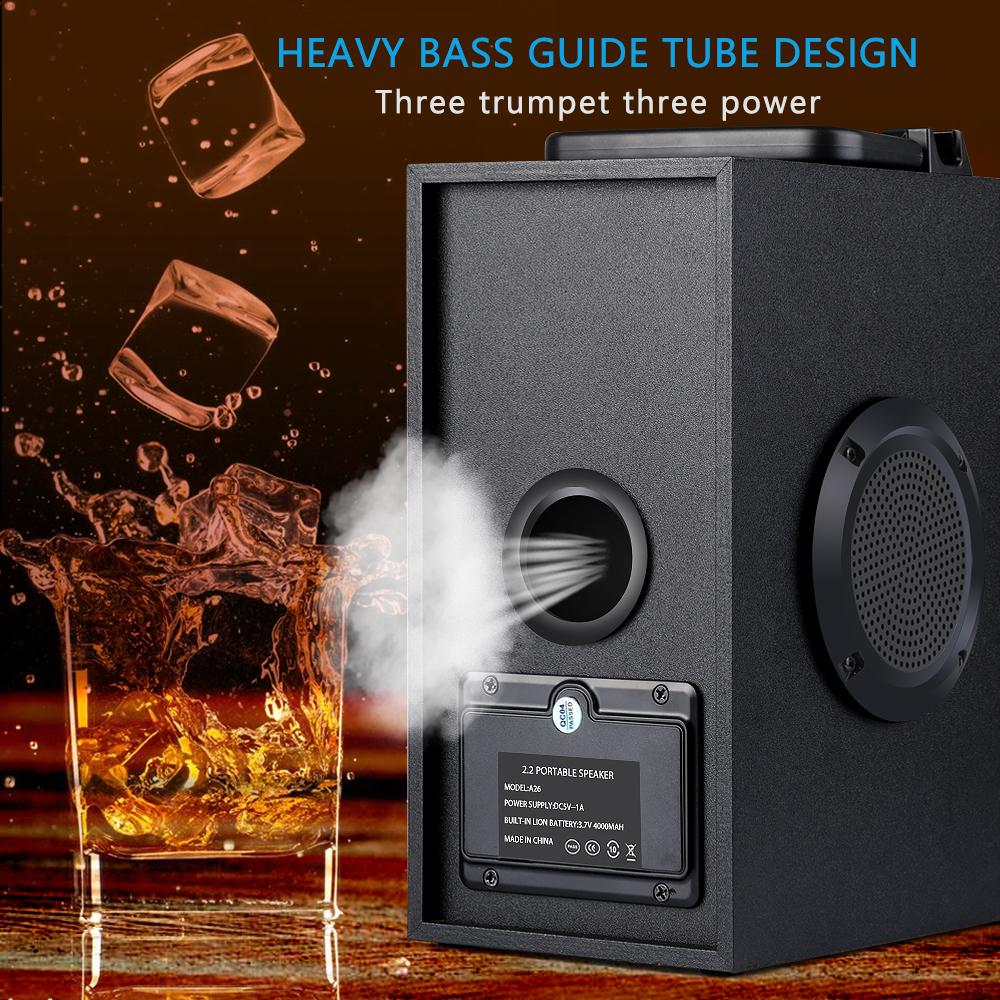 TOPROAD Портативный Bluetooth Динамик 30 Вт Большой Мощности Тяжелый Бас Беспроводные Колонки Сабвуфер Поддержка Дистанционного Управления FM Микрофон TF AUX USB