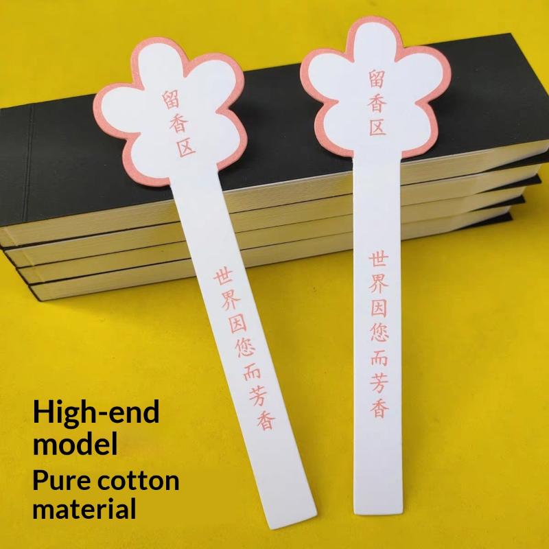 Perfume Test Strips 10 Sheets Floral Shaped Thickened Absorbent Scent Testing Papers with Blank Writing Area for Daily Perfume Test