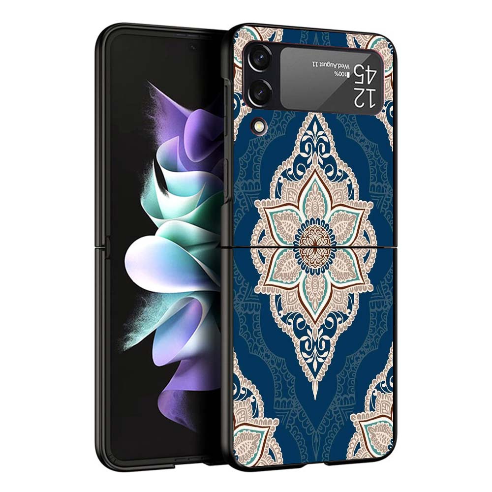 Цветной чехол-мандала с цветами для телефона Samsung Galaxy Z Flip7 Flip6 5G Flip5 Flip4 Flip3 ZFlip 7 6 3 4 5 Ударопрочный задний C