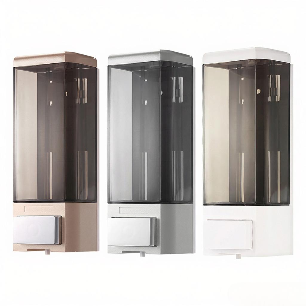 CHUANGDIAN Manual Single Bottle Wall Mount Soap Dispenser 500ml Liquid Hand Cleanser Washroom Lotion Dispenser for Hospital Home Hotel Bathroom