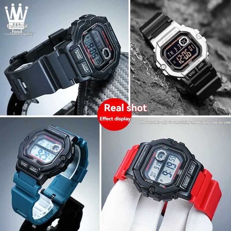 Для Casio Маленькие Квадратные Часы Серии WS-1400H/1300H/WS-1700H W-737H Спортивный Резиновый Ремешок из Смолы Мужской и Женский Силиконовый Браслет