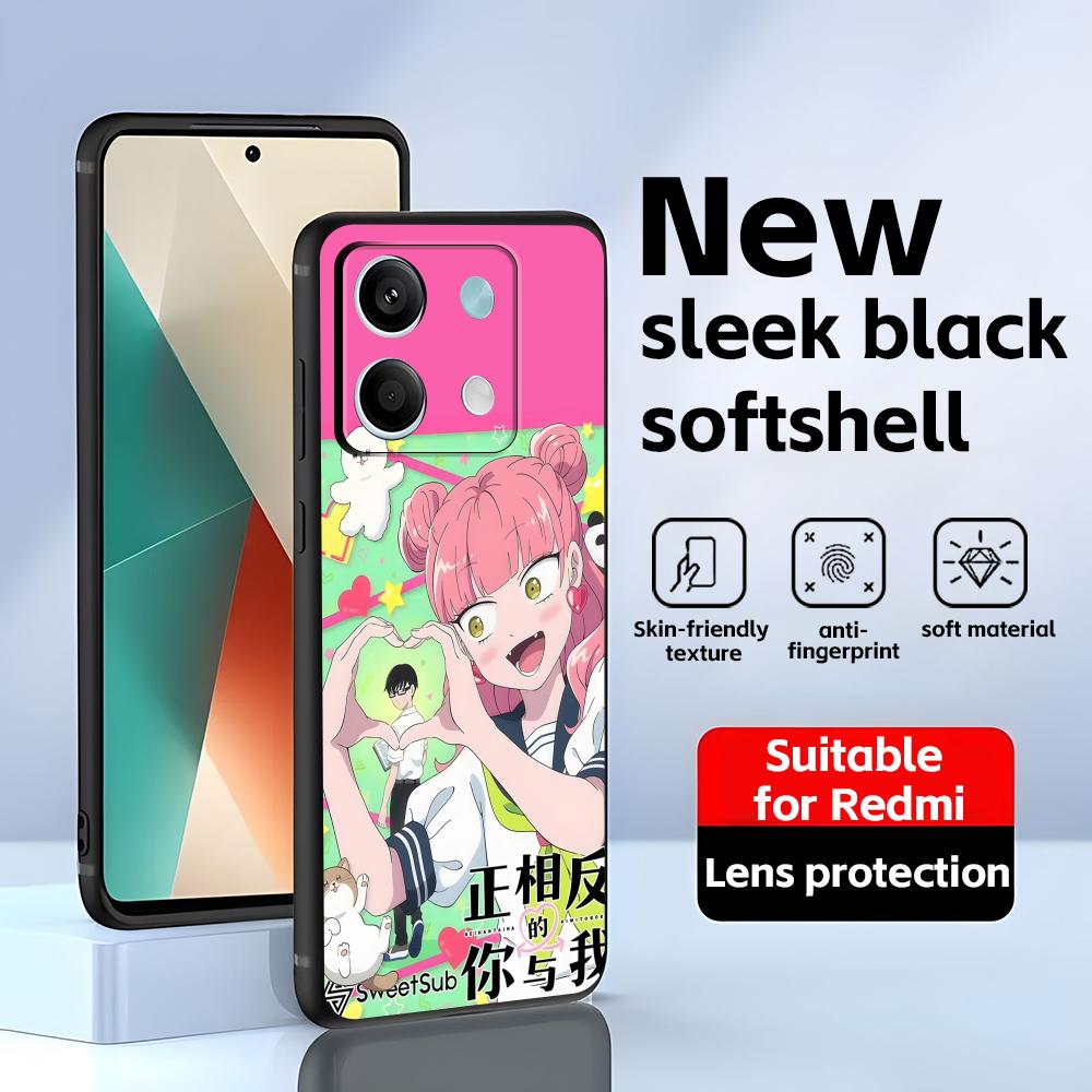You and I Are Polar Opposites Phone Case For Redmi Note 14 13 12 11 Pro Plus S 5G 14C A3 Soft Black Phone Cover