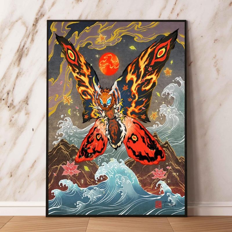 Lugia Ho-Oh Pokemon Unframed Canvas Painting Comic Themed Anime Wall Decor  Unique Collection Enhance Your Living Space
