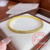 New Arrival Trendy Single Row Paved Cubic Zircon 925 Sterling Silver Female Bangle Promotion Jewelry For Women Gifts No Fade