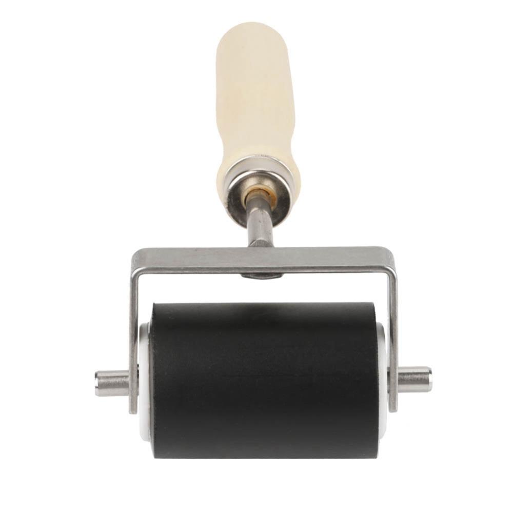 Wood Grip Ink Roller Elastic Rubber Art Ink Spreader Printmaking Rolling Tool Oil Painting Coating