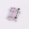 8-Color Lacquered Tongue or Nipple Stainless Steel Piercing Jewelry