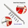 Dental Resin Brush Pens Stainless Steel Handle Shaping Silicone Soft Head Adhesive Tools For Porcelain Teeth Composite Cement