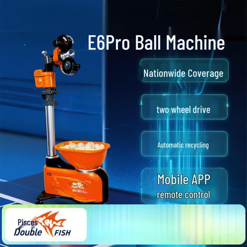 DOUBLE FISH Smart Programmable Table Tennis Ball Machine DF-E6Pro