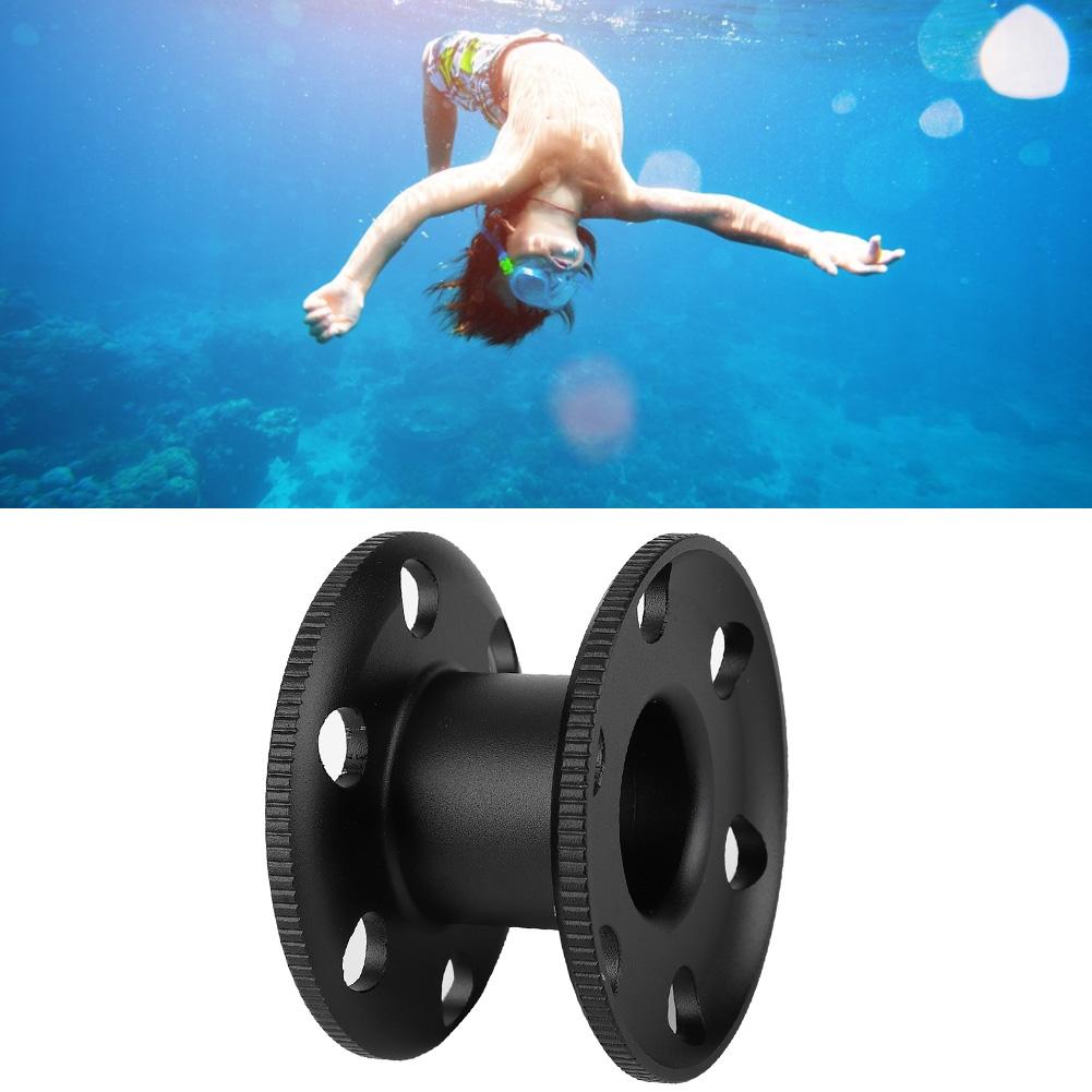 Aluminum Alloy Scuba Diving Finger Spool Reel Diver Underwater Snorkeling Accessory(Black)