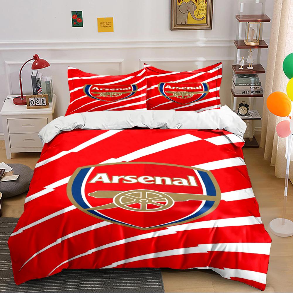 Arsenal Logo Bedding Set Bedding set (1 duvet cover, 2 pillowcases, duvet not included)
