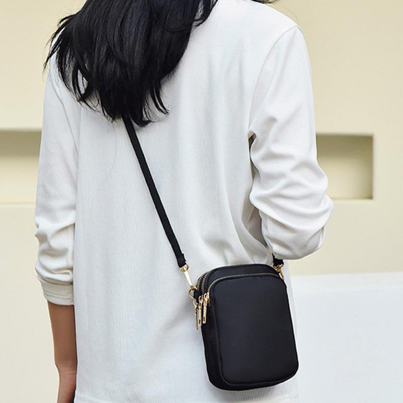 Мини-сумка через плечо для ходьбы, тканевая сумка для мобильного телефона, вертикальный кошелек для монет