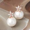 14K Gold Filled Pin Pentas Women's Daily Simple Pearl Earrings