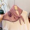 New Women's Lace Square Scarf High-end Thin Shawl Scarf Magnetic Buckle Embroidered Scarf for Women