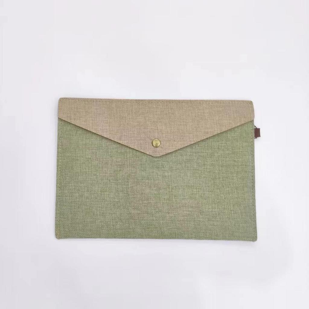 A4 Магнитная кнопка Лён-на ощупь Фетровая папка для файлов и набор канцелярских принадлежностей для офиса, совещаний или школы - Хранение документов A5