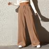 Women's Fashion Solid Colour Drawstring High Waist Wide Leg Pants Casual Sweatpants