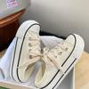 2024 Холщовые тапочки кроссовки женские в студенческом стиле милые парусиновые туфли Mango Head милые туфли для девочек мягкие повседневные туфли для сестер для женщин