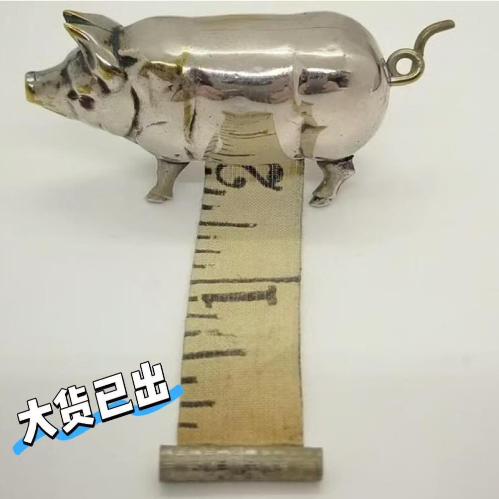 Ретро Мини-рулетка из металла в форме свиньи для любителей шитья и рукоделия