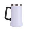 700ML Beer Stein Double Wall Insulation Stainless Steel Coffee Mug Thermal Tumbler for Hot Cold Drinks Big Grip Shatterproof Adventure Drinking Cup