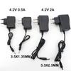 AC 100-240V DC 4.2V 0.5A 500mA 2A 2000mA 5.5x2.5mm 3.5x1.35mm Adapter Power Supply Charger for 1S 2S 3S 4S 18650 Battery Lithium