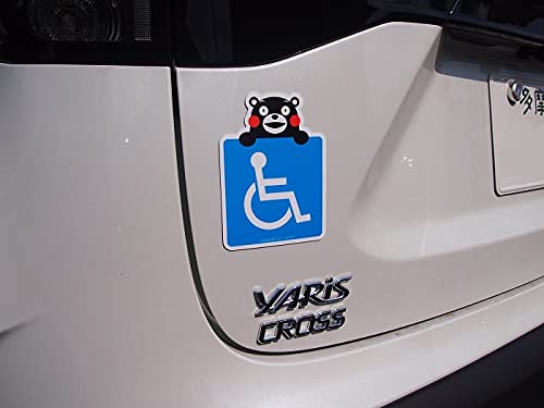 Наклейка на автомобиль WISESEED Кумамон Знак инвалидной коляски - ISA/Базовый (портативный) (Магнитный тип) Знак инвалидности Инвалидная коляска Инвалидная коляска