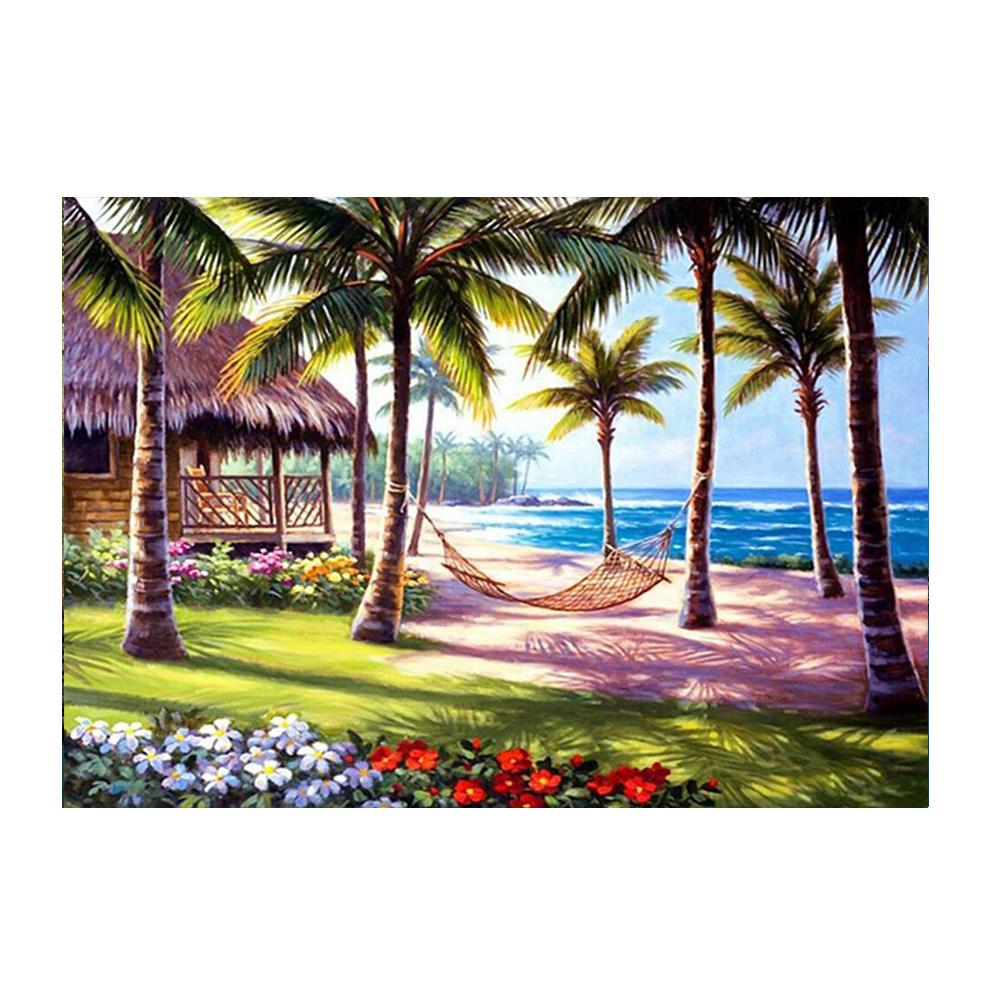 5D алмазная живопись пейзаж животное картина круглый комплект ювелирных изделий для вышивания замок полная мозаика дизайн ремесла домашний декор подарок