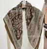 Summer new art academy style silk cotton square scarf elegant versatile fashion literary air conditioning room flower silk scarf women