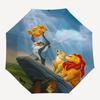1 Auto Open Lion King, Simba Themed Colorful 8-rib Portable Umbrella for Men and Women, A Compact Commuting Companion Suitable for Daily Dri