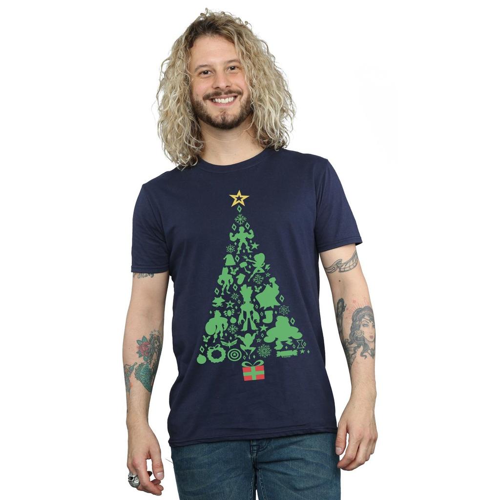 Marvel Mens Avengers Christmas Tree T-Shirt