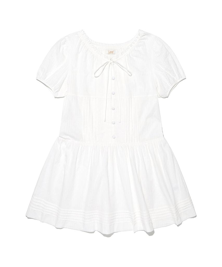 Lee Women'S Frill Short Sleeve Dress White