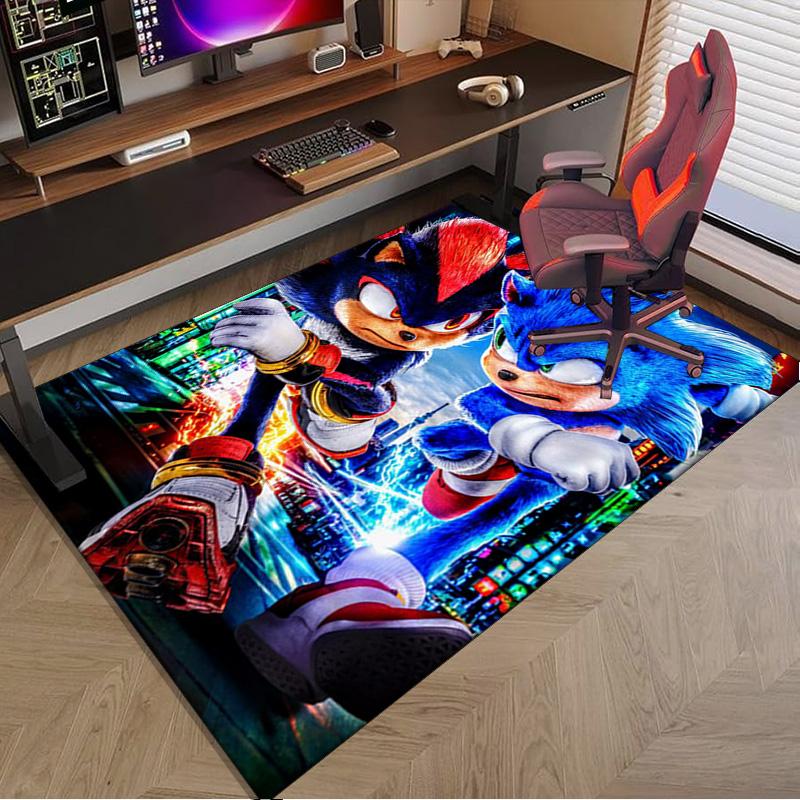 hedgehog Speed Lightning Leap Carpet, Chair Rug,Rug for Office Bedroom living rooms, Doormat decor Fan Gift Christmas Gift