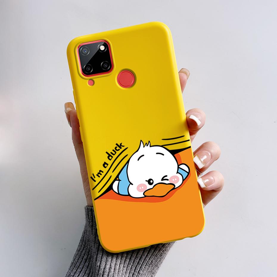 Для OPPO Realme C25 C25S C25Y Чехол Мультяшный Мягкий Силикон Матовый Ударопрочный Задняя крышка телефона Для Realme C 25 S Y Capa Funda Coque