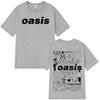 Логотип группы Oasis Рок-группа Футболки Мужские Женские Короткий рукав Винтажные Футболки Хип-хоп Свободные Повседневные Оверсайз Высококачественная Футболка Топы