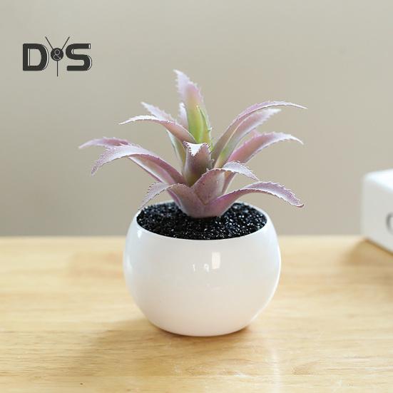 Пластиковые искусственные сочные анти-выцветания красивые маленькие поддельные растения в горшках настольные украшения