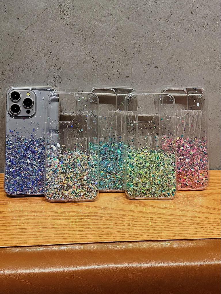 Ночной Свет Светящийся Цвет Звезды Блестки Сияющий Блеск Прозрачный Бампер Чехол Для Телефона Для iPhone 15 14 Pro Max Samsung Galaxy Силиконовый ТПУ Задняя Крышка