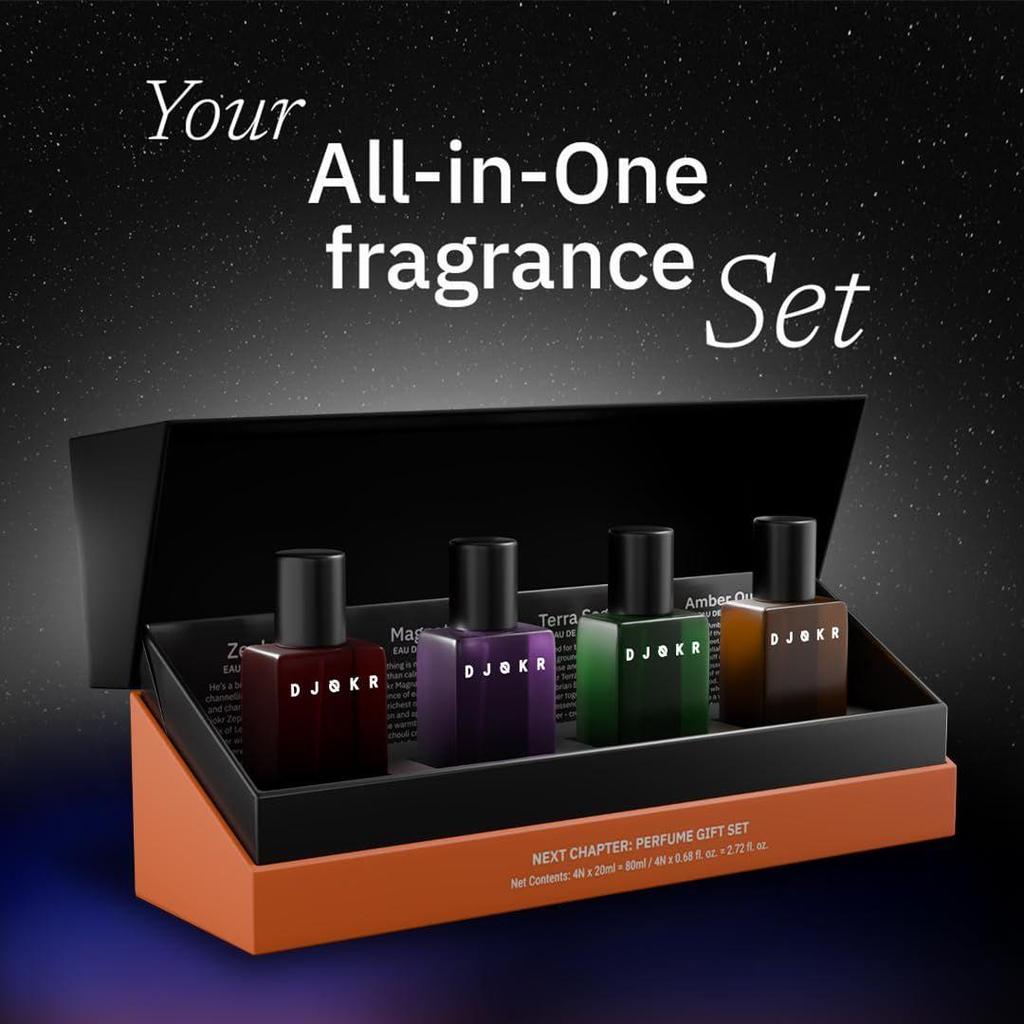 Djokr Next Chapter Men’s Perfume Gift Set | 4 x 20 ml Eau de Parfum