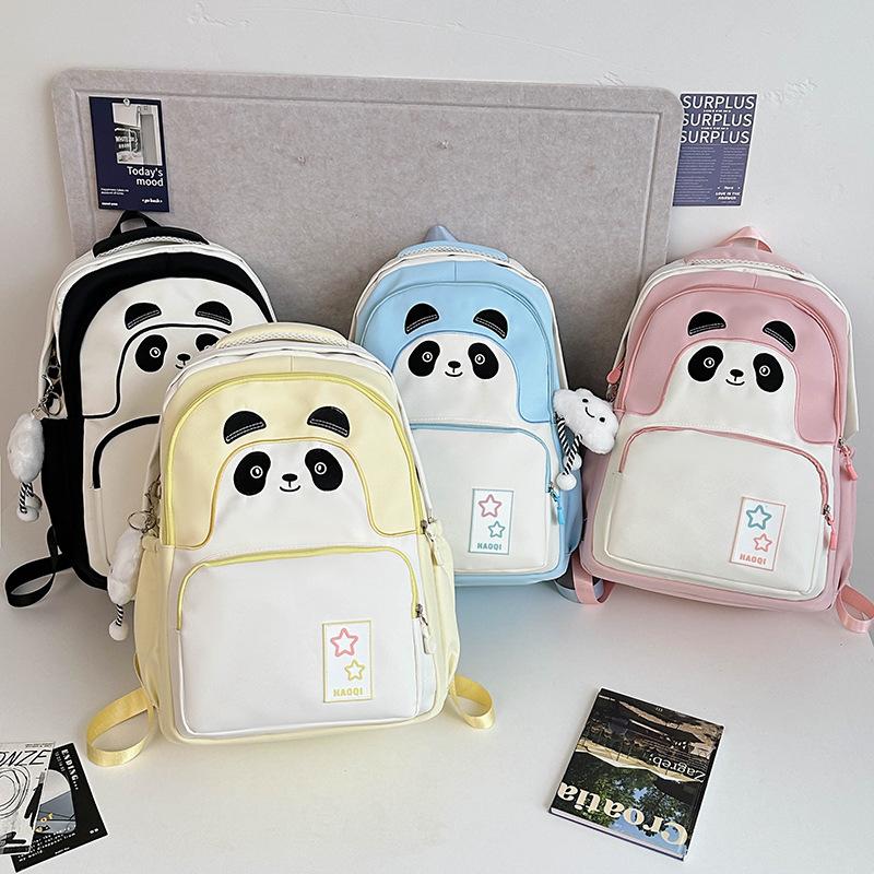 Милый рюкзак с пандой для мягкой девушки-студентки для девочек, рюкзак для учениц средней школы, старшей школы, большой вместимости, высокой ценности, студенческий школьный рюкзак, дорожная сумка для поездок
