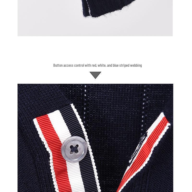 Мужской осенний кардиган из шерсти в полоску в корейском стиле 2025