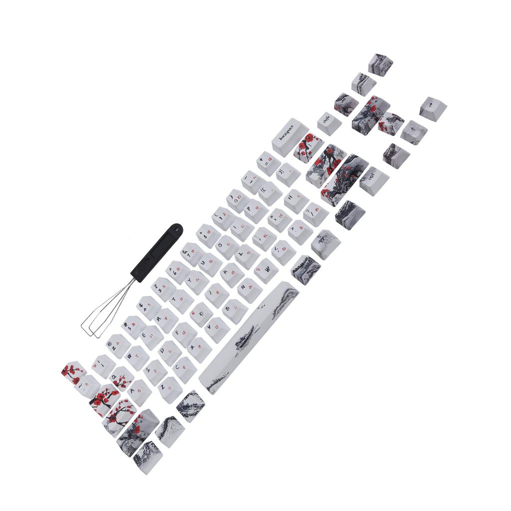 Колпачки клавиш PBT 5-сторонние сублимационные 71 клавиша колпачки для механических оптических клавиатур(английский