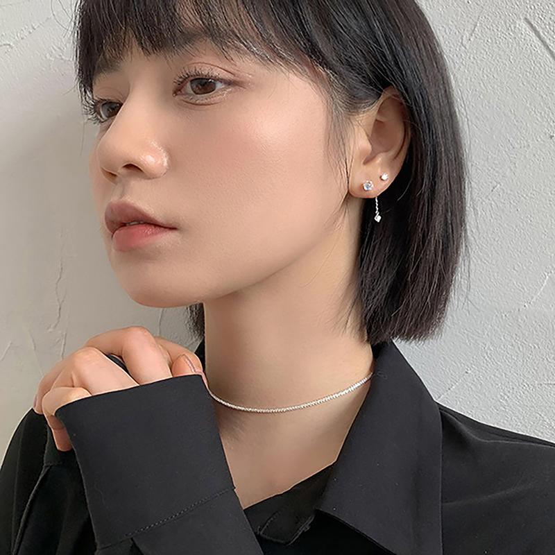 1 пара сережек-гвоздиков с лунным камнем в форме уха и гвоздя для женщин и девочек