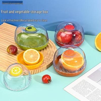 AS Контейнер для хранения свежих фруктов и овощей с герметичной крышкой - Пластиковый контейнер для еды для авокадо, лимонов и многого другого