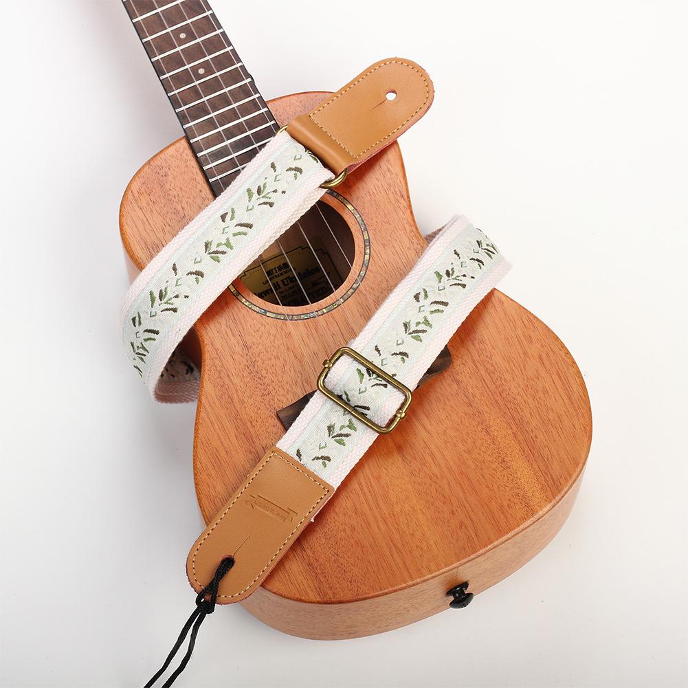 Universal Embroidered Ukuleles Strap Adjustable Ukuleles Shoulder Belt Ukeleles Belt Ukuleles Accessories