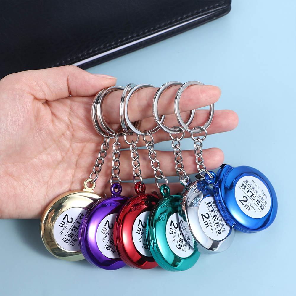 Roulette Retractable Ruler Mini Steel Tape Measure Pocket Keychain Tape Construction Tools