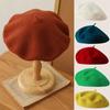 Винтажный шерстяной французский берет для женщин, однотонный, модный, простой, повседневный, однотонный, классический, дышащий, мягкий, удобный головной убор для осени и зимы