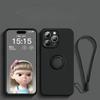 Мягкий силиконовый чехол для iPhone 16 15 Plus 13 12 Mini 14 11 Pro Max XS XR с кольцом-держателем и магнитным ремешком на запястье, защитный чехол